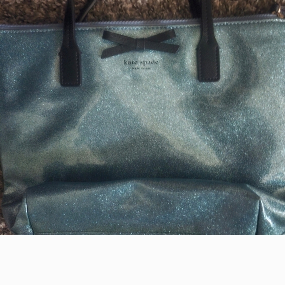 Kate Spade Shimmering Teal Tote Bag